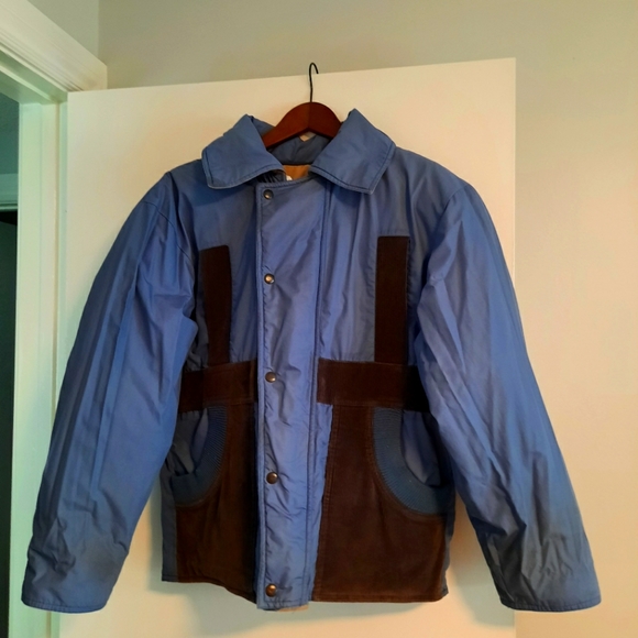 💥💥Vintage Beige/Blue Double Sided Winter Jacket - Picture 2 of 7